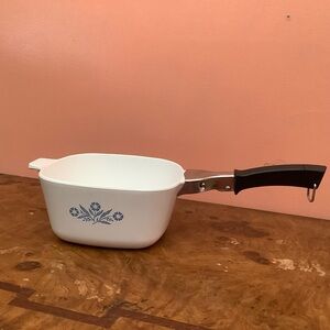 Vintage Corning Ware Blue Cornflower Casserole Dish 1 3/4 QT. Detachable Handle